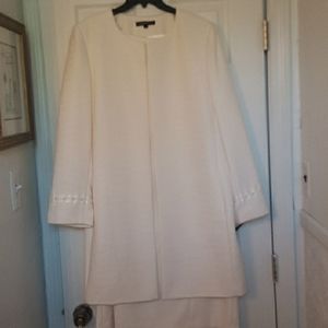 2/ coat & dress Preston & York Cream Spring coat with sleeveless dress size 16